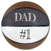 Nummer 1 DAD-vaderdag op het bord Basketbal (Voorkant)