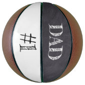 Nummer 1 DAD-vaderdag op het bord Basketbal (Verticaal)