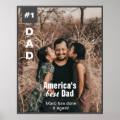 Nummer 1 Dad Voeg Foto Fun Magazine Hoesje toe Poster (Voorkant)