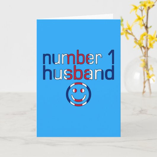 Nummer 1 Echtgenoot ( Geestesdag ) Kaart (Gele Bloem)