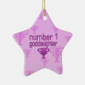 Nummer 1 Goddochter Keramisch Ornament (Rechts)