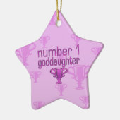 Nummer 1 Goddochter Keramisch Ornament (Links)