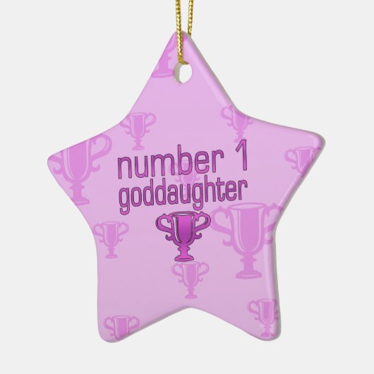 Nummer 1 Goddochter Keramisch Ornament (Links)