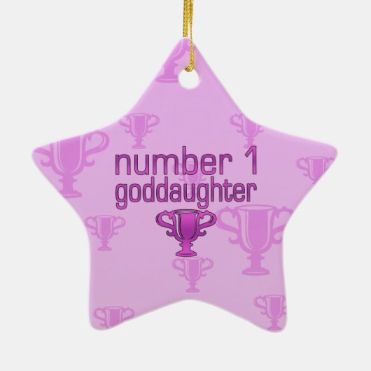 Nummer 1 Goddochter Keramisch Ornament (Achterkant)