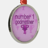 Nummer 1 Godmoeder Metalen Ornament (Rechts)