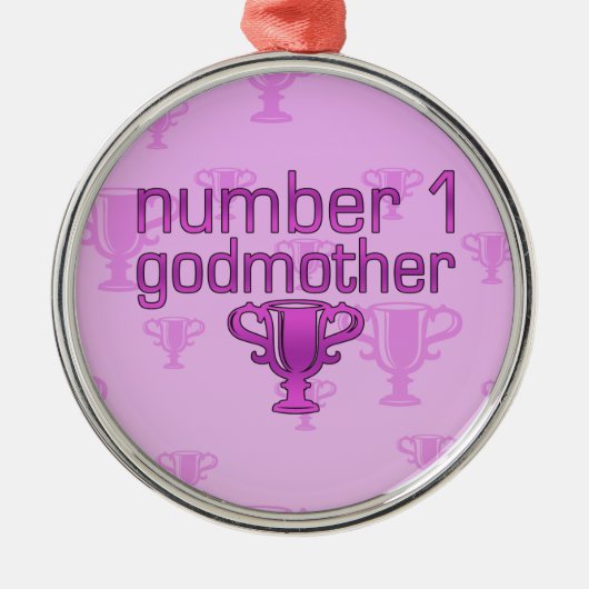 Nummer 1 Godmoeder Metalen Ornament (Voorkant)