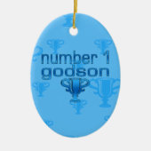 Nummer 1 Godson Keramisch Ornament (Voorkant)