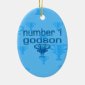 Nummer 1 Godson Keramisch Ornament (Achterkant)