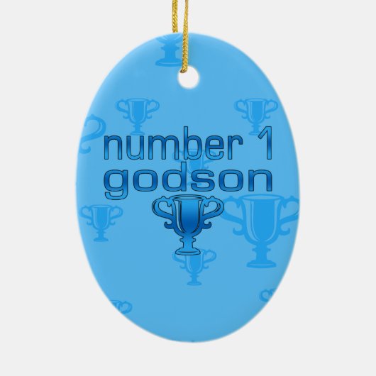 Nummer 1 Godson Keramisch Ornament (Achterkant)
