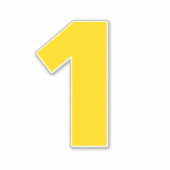 Nummer 1 Gold en White Sticker (Voorkant)