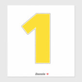 Nummer 1 Gold en White Sticker (Vel)