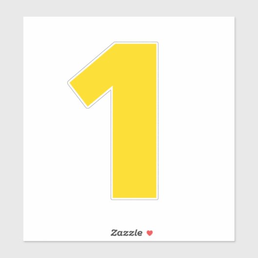 Nummer 1 Gold en White Sticker (Vel)