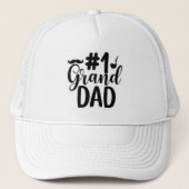 Nummer 1 Grand Dad Trucker Hat Trucker Pet (Voorkant)