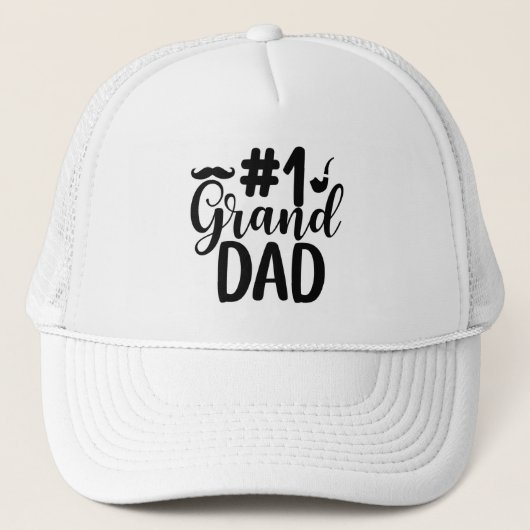 Nummer 1 Grand Dad Trucker Hat Trucker Pet (Voorkant)
