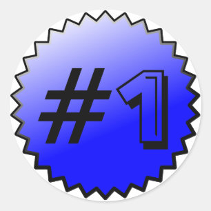 Nummer 1 Gunningsstickers Ronde Sticker
