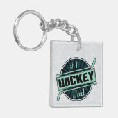Nummer 1 Hockey Dad Keyring Sleutelhanger (Voorkant Links)