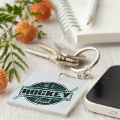 Nummer 1 Hockey Dad Keyring Sleutelhanger (Voorkant Rechts)