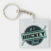 Nummer 1 Hockey Dad Keyring Sleutelhanger (Voorkant)