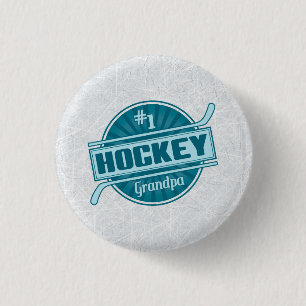 Nummer 1 Hockey Grandpa Button