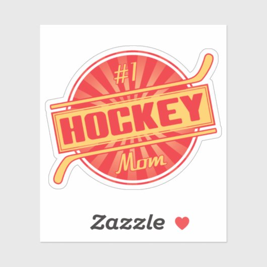 Nummer 1 Hockey mama Sticker (Vel)