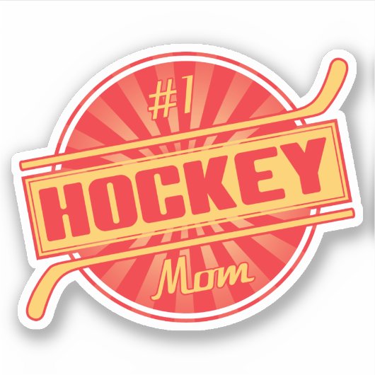 Nummer 1 Hockey mama Sticker (Voorkant)