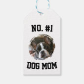 Nummer 1 hond Moeder Moedersdag Huisdierliefhebber Cadeaulabel (Voorkant)