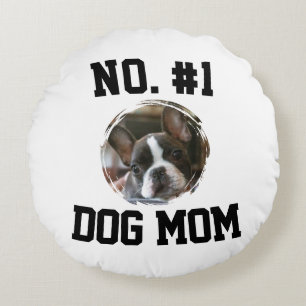 Nummer 1 hond Moeder Moedersdag Huisdierliefhebber Rond Kussen