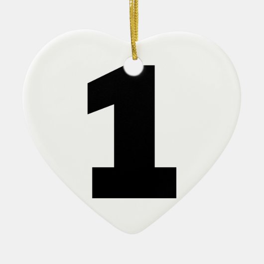 Nummer 1 keramisch ornament (Voorkant)