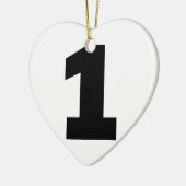 Nummer 1 keramisch ornament (Links)