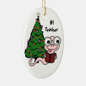 Nummer 1 kerstboomkanselier keramisch ornament (Rechts)
