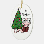 Nummer 1 kerstboomkanselier keramisch ornament (Links)