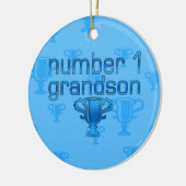 Nummer 1 kleinzoon keramisch ornament (Links)