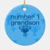 Nummer 1 kleinzoon keramisch ornament (Achterkant)