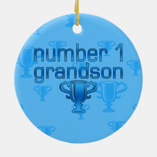 Nummer 1 kleinzoon keramisch ornament (Achterkant)