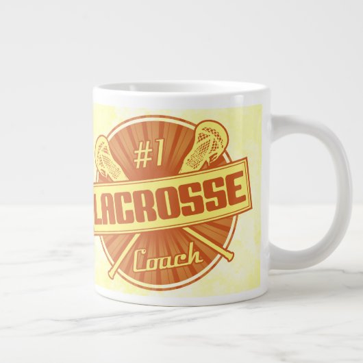 Nummer 1 Lacrosse Coach Jumbo Coffee Mok (Rechts)