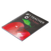 Nummer 1 leraar | Gepersonaliseerde rode appel Notitieboek (Linkerzijde)