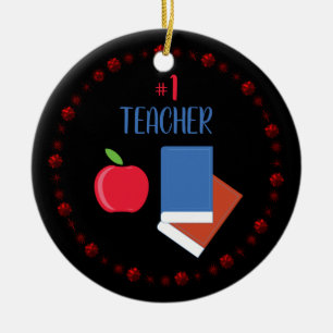 Nummer 1 leraar keramisch ornament