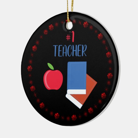 Nummer 1 leraar keramisch ornament (Links)