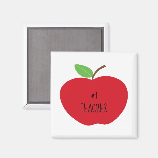 Nummer 1 leraar Magnet (Voorkant / Achterkant)