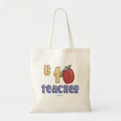 Nummer 1 leraar tote bag (Voorkant)