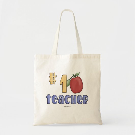 Nummer 1 leraar tote bag (Voorkant)