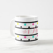 Nummer 1 mam Black Polka Dots Koffiemok (Voorkant links)