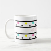 Nummer 1 mam Black Polka Dots Koffiemok (Links)