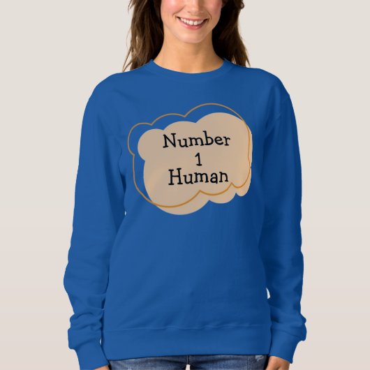 Nummer 1 menselijk T-shirt (Voorkant)