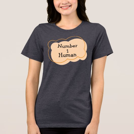 Nummer 1 menselijk T-shirt (Voorkant)