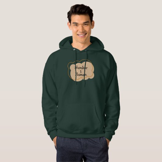 Nummer 1 menselijk T-shirt (Voorkant volledig)