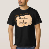Nummer 1 menselijk T-shirt (Voorkant)