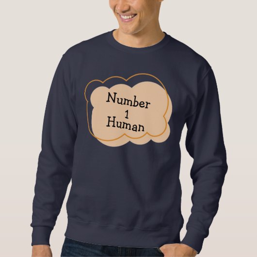 Nummer 1 menselijk T-shirt (Voorkant)