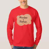 Nummer 1 menselijk T-shirt (Voorkant)