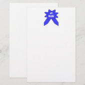 Nummer 1 Moeder Blauwe Lint Briefpapier (Voorkant / Achterkant)